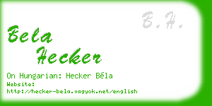 bela hecker business card